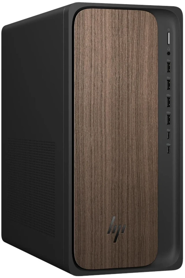 Alt view image 3 of 5 - HP OmniDesk M03-0000T Intel Core Ultra 5 225U 1.5 GHz up to 4.8 GHz 16GB DDR5 2TB SSD Intel Graphics Windows 11 Home Desktop, Dark Wood - BL6L4AV-V112