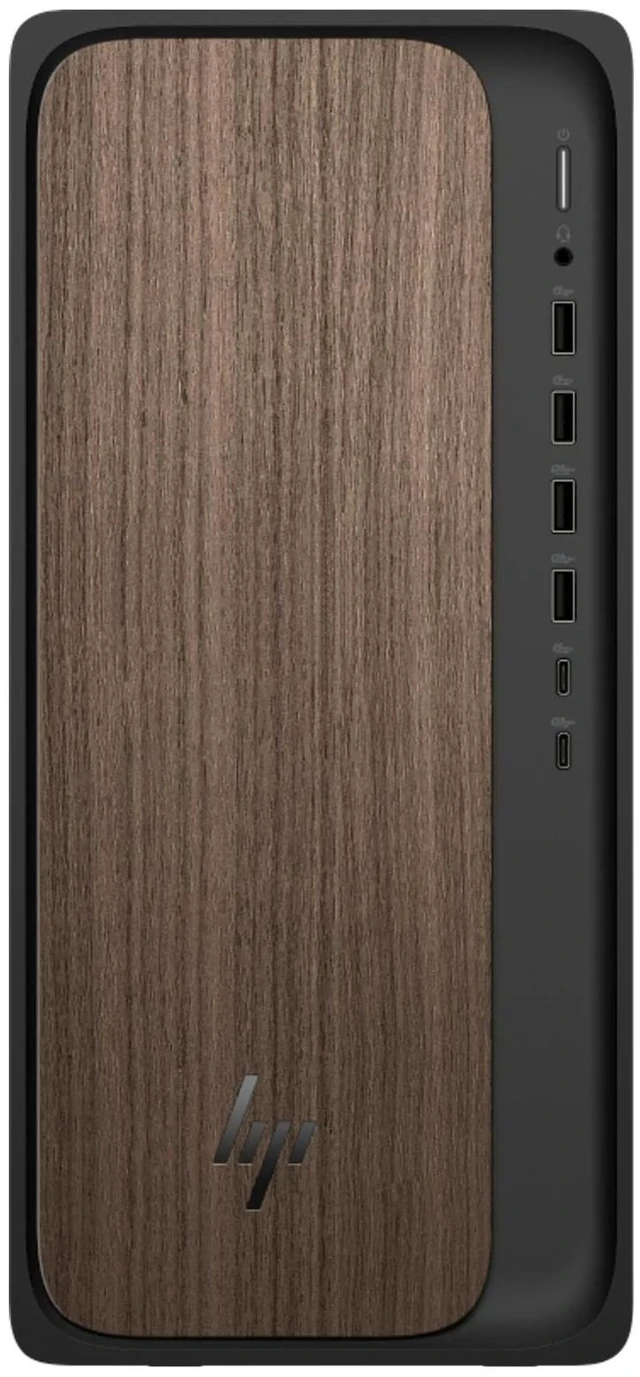 Alt view image 4 of 5 - HP OmniDesk M03-0000T Intel Core Ultra 5 225U 1.5 GHz up to 4.8 GHz 16GB DDR5 2TB SSD Intel Graphics Windows 11 Home Desktop, Dark Wood - BL6L4AV-V112