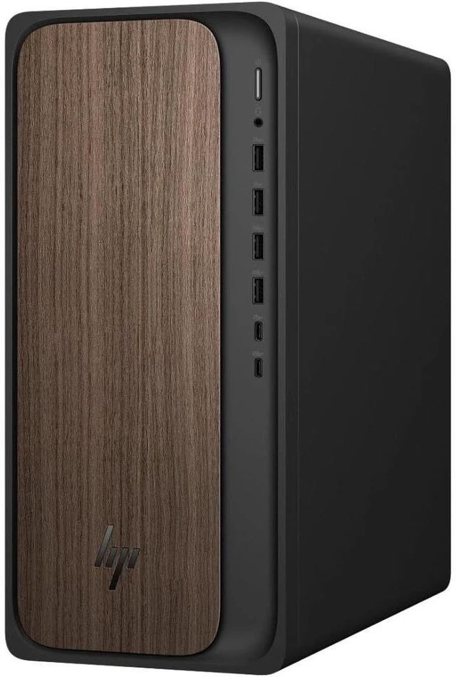 Alt view image 2 of 3 - HP OmniDesk M03-0000t Intel Core Ultra 5 225U 1.5 GHz up to 4.8 GHz 8 GB 512 GB SSD Integrated Graphics Windows 11 Home Desktop, Dark Wood - BL6L4AV-V110