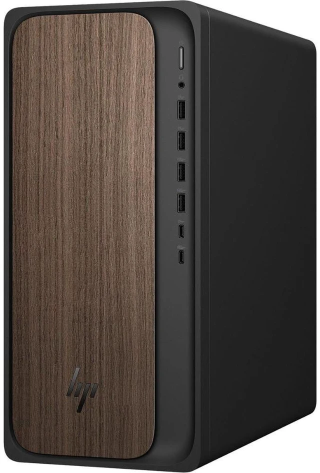 Alt view image 2 of 3 - HP OmniDesk AI M03-0059 Intel Core Ultra 7 265 2.4 GHz up to 5.3 GHz 16 GB 512 GB SSD Intel Graphics Windows 11 Home Desktop, Dark Wood - D14KYAA