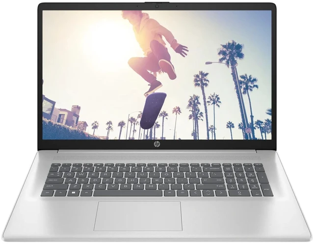Main image of HP 17-cp3077nr 17.3" HD+ Touch AMD Ryzen 5 7530U 2.0 GHz up to 4.5 GHz 8GB DDR4 128GB SSD AMD Radeon Graphics Windows 11 Home Laptop, Silver - B6RX3UA