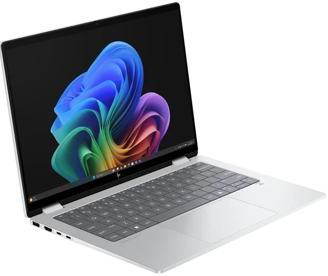 Alt view image 2 of 5 - HP OmniBook X Flip 14-fm0047nr 14" 2K Touch IPS Intel Core Ultra 7 256V 2.2 GHz 16GB RAM 512GB SSD Intel Arc 140V with PEN Windows 11 Home Laptop, Silver - B88A6UA