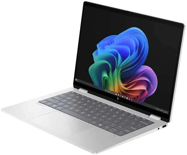 Alt view image 3 of 5 - HP OmniBook X Flip 14-fm0047nr 14" 2K Touch IPS Intel Core Ultra 7 256V 2.2 GHz 16GB RAM 512GB SSD Intel Arc 140V with PEN Windows 11 Home Laptop, Silver - B88A6UA