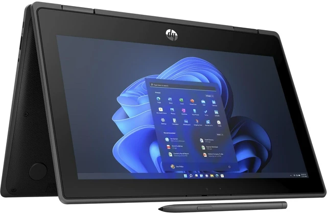 Alt view image 5 of 5 - HP Pro x360 Fortis G9 11.6" Touchscreen Intel Celeron N5100 1.1 GHz up to 3.3 GHz 8 GB DDR4 128 GB SSD Intel UHD Graphics with PEN Windows 11 Pro Laptop, Black - 5N301ES-I020