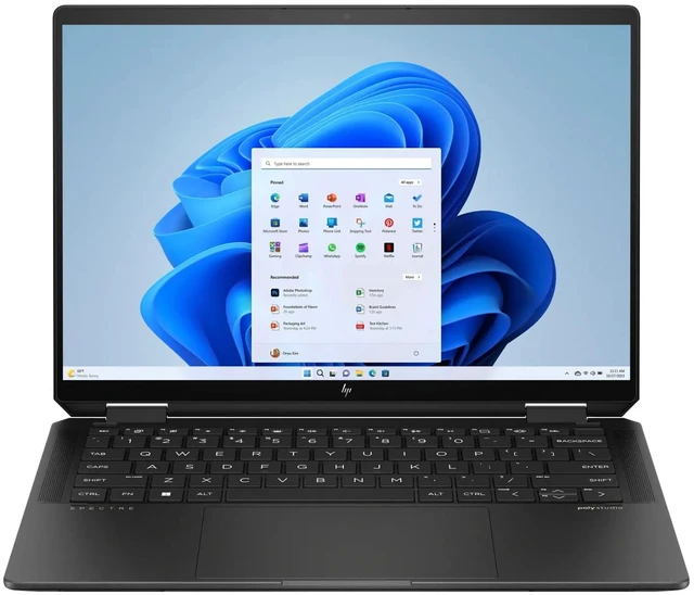 Main image of HP Spectre x360 14-eu0097nr 14" 3K OLED Touch Intel Core Ultra 7 155H 1.4 GHz 16GB RAM 1TB SSD Intel Arc with PEN Windows 11 Home Laptop, Nightfall Black, Minor Scratches and Dents - 9C906UA