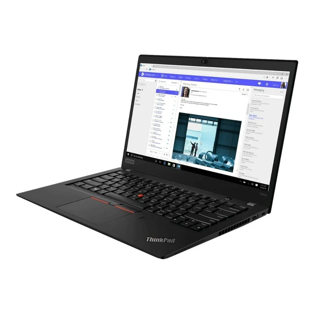 Alt view image 2 of 5 - Lenovo ThinkPad T495s 14" FHD AMD Ryzen 7 PRO 3700U 2.3 GHz up to 4.0 GHz 8 GB DDR4 256 GB SSD AMD Radeon Vega 10 Graphics Windows 11 Pro Laptop, Black - 20QKS1LC00-I020