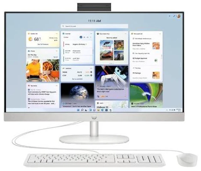 Main image of HP 27-CR0000A 27" FHD IPS AMD RYZEN 3 7320U 2.4 GHz up to 4.1 GHz 8GB DDR4 1TB SSD AMD Radeon 610M Windows 11 Home All-in-One Desktop, White - 947Q8AV-V049