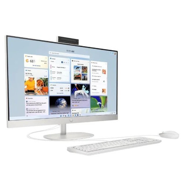 Alt view image 3 of 4 - HP 27-CR0000A 27" FHD IPS AMD RYZEN 3 7320U 2.4 GHz up to 4.1 GHz 8GB DDR4 1TB SSD AMD Radeon 610M Windows 11 Home All-in-One Desktop, White - 947Q8AV-V049