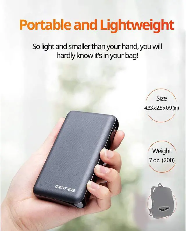 Alt view image 3 of 4 - EXCITRUS 45W Power Bank Air, Fast Charging Laptop and Devices Power Bank - PD-45960