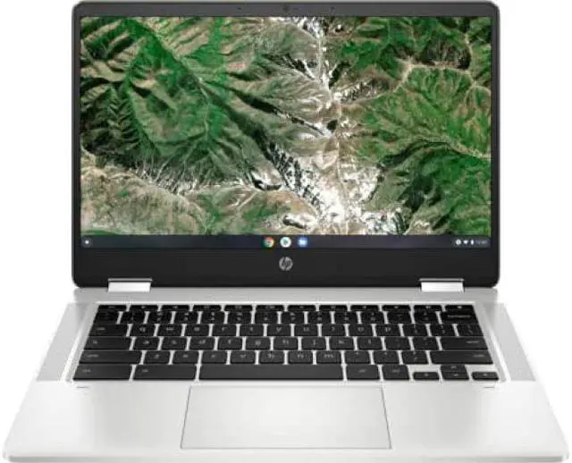 Main image of HP Chromebook x360 14a-ca0036nr 14" HD Touch Laptop, Intel Celeron N4020 1.1GHz, 4GB memory, 64GB eMMC, Chrome OS