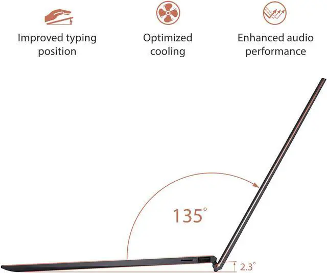 Alt view image 2 of 6 - ASUS ZenBook S Ultra Slim Laptop, 13.9" 3300x2200 Touch Display, Intel Evo Platform i7-1165G7, 16GB RAM, 1TB SSD, Windows 10 Pro, UX393EA-XB77T