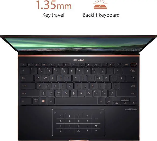 Alt view image 4 of 6 - ASUS ZenBook S Ultra Slim Laptop, 13.9" 3300x2200 Touch Display, Intel Evo Platform i7-1165G7, 16GB RAM, 1TB SSD, Windows 10 Pro, UX393EA-XB77T