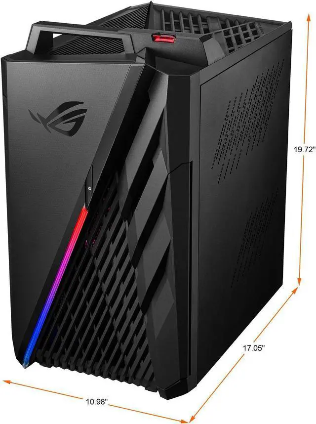 Alt view image 2 of 7 - ASUS ROG Strix GA35 Gaming Desktop PC, GeForce RTX 3080, AMD Ryzen 9 5900X, 32GB DDR4 RAM, 1TB PCIe SSD + 2TB HDD, Dual Hot-Swap SSD Bays, ROG Scope & Chakram, Windows 10 Pro, GA35DX-XB989