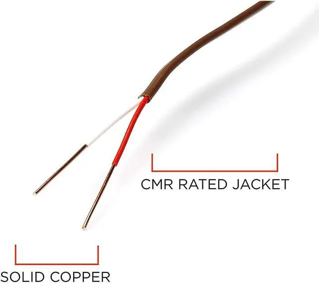 Alt view image 3 of 7 - THE CIMPLE CO - Thermostat Wire 18/8 - Brown - Solid Copper 18 Gauge, 8 Conductor - CL2 (UL Listed) CMR Riser Rated (CL3) - Residential, Commercial and Industrial Rated - 18-8, 50 Feet