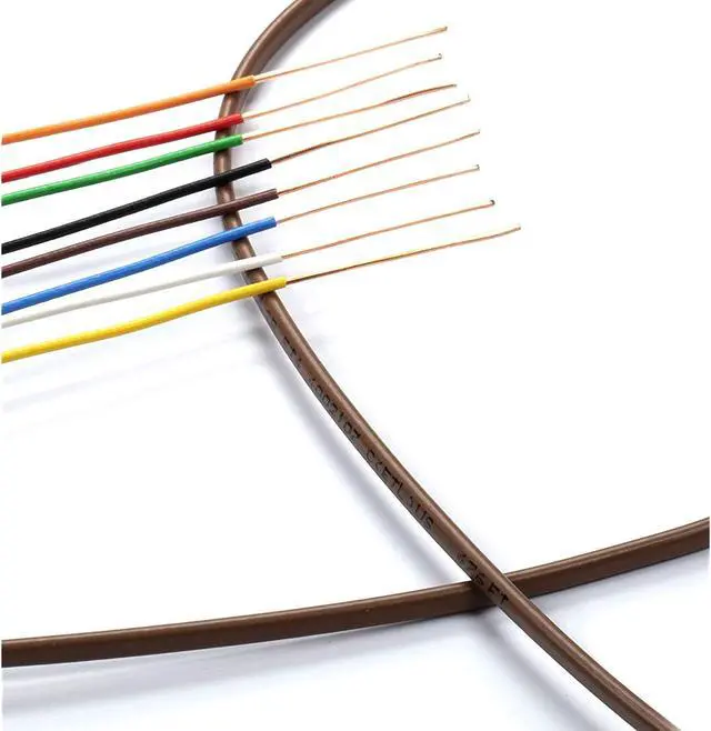 Main image of THE CIMPLE CO - Thermostat Wire 18/8 - Brown - Solid Copper 18 Gauge, 8 Conductor - CL2 (UL Listed) CMR Riser Rated (CL3) - Residential, Commercial and Industrial Rated - 18-8, 50 Feet