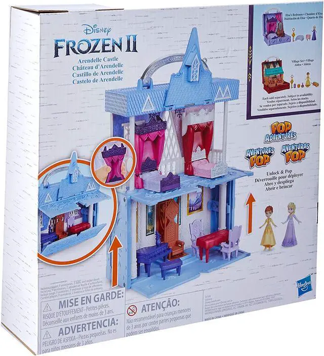 Alt view image 5 of 7 - Disney Frozen Pop Adventures Arendelle Castle Playset with Handle, Including Elsa Doll, Anna Doll, & 7 Accessories - Toy for Kids Ages 3 & Up