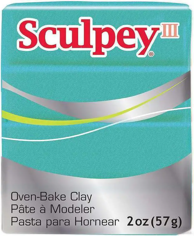 Main image of Sculpey III Polymer Clay 2oz Teal Pearl 715891115381
