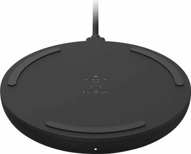 Alt view image 18 of 20 - BELKIN WIA001TTBK Black BOOST CHARGE 10W Wireless Charging Pad + QC 3.0 Wall Charger + Cable
