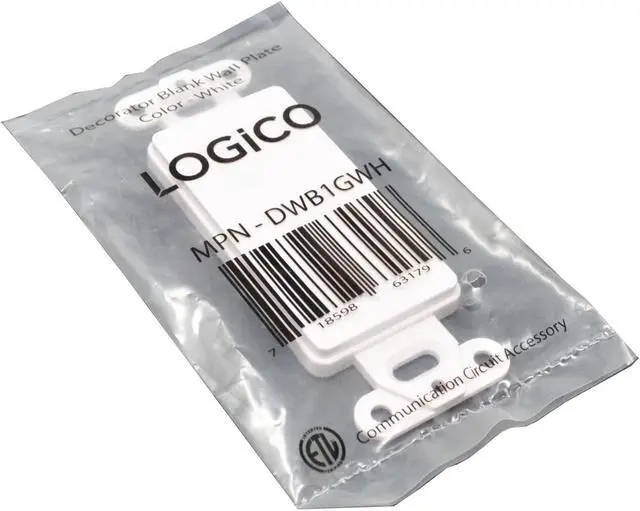 Alt view image 4 of 4 - 25Pcs 1 Gang Decorator Blank Wall Plate Insert White