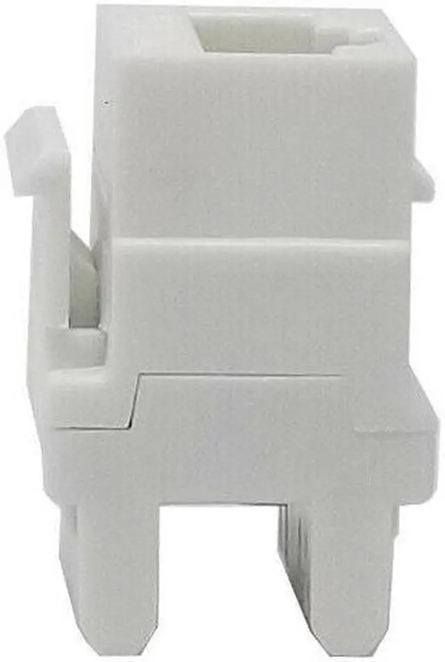 Alt view image 3 of 5 - 100 Pack Lot Keystone Jack Cat6 White Network Ethernet 110 Punchdown 8P8C 180°