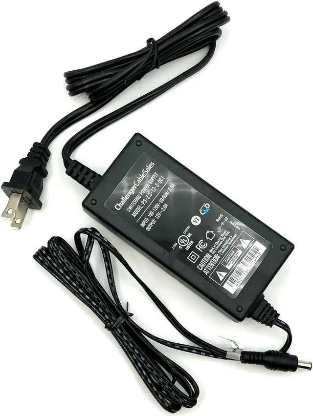 Alt view image 3 of 4 - Challenger Cable Sales Switching Power Supply PS-3.3-12-3-DC1 12V 3.0A