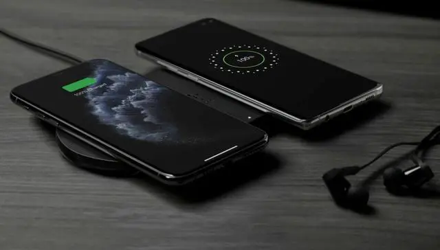 Alt view image 9 of 16 - Belkin Dual Wireless Charger (Dual Wireless Charging Pad 10W for iPhone 11, 11 Pro, 11 Pro Max, Galaxy S20, S20+, S20 Ultra, Pixel 4, 4XL, AirPods and More), Black