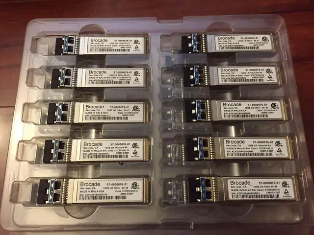 Alt view image 2 of 2 - Brocade 10G-SFPP-LR-8 8 Pack SFP+LR 57-0000076-01 1310nm 10km 8 Pack