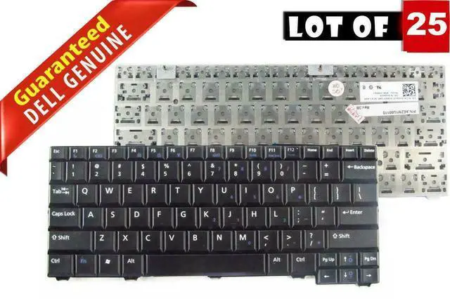 Main image of LOT x 25 Dell Latitude 2100 2110 2120 US English Laptop Keyboard Black NW3XM