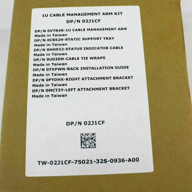 Alt view image 3 of 3 - Dell 02J1CF PowerEdge R620 R630 1U Cable Management Arm Kit 2J1CF