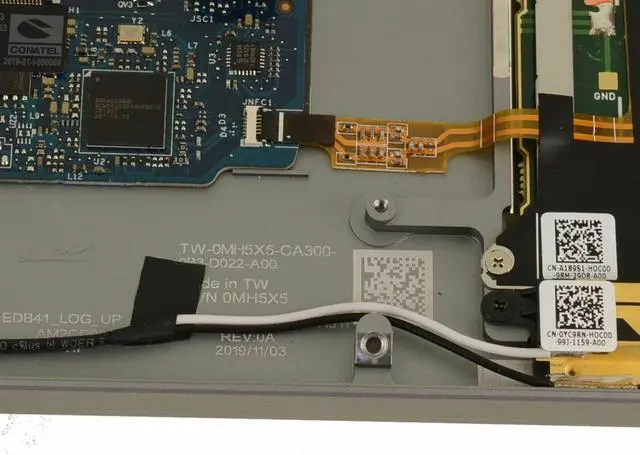 Alt view image 8 of 12 - Dell OEM Latitude 7400 2-in-1 Palmrest Touchpad Laptop Keyboard MH5X5NKB