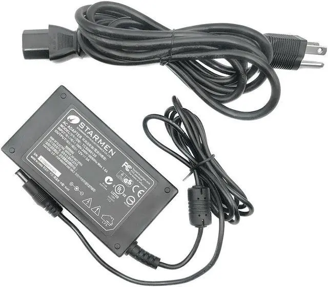 Main image of Genuine Starmen AC Adapter 12V 5A 60W for Monitor AKAI LCT2070 LCT2060 w/PC