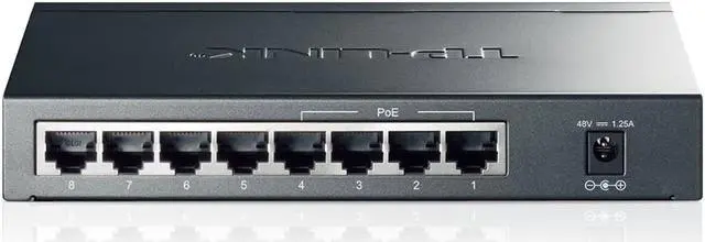 Alt view image 2 of 2 - TP-Link TL-SG1008P 8 port Gigabit Desktop Metal Case with 4 PoE Ports Switch