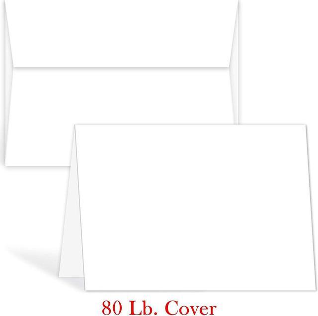 Greeting Cards Set – 5x7 Blank White Cardstock and Envelopes