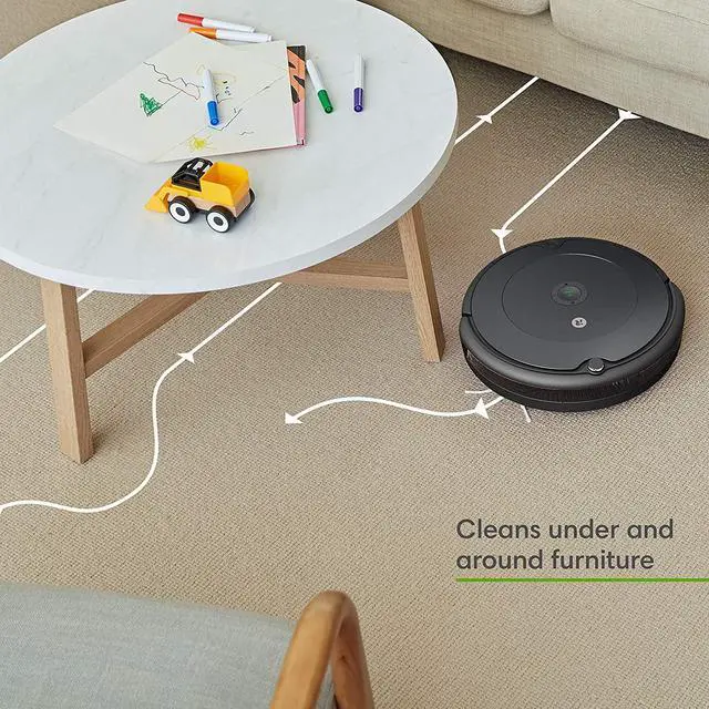 Alt view image 7 of 7 - iRobot Roomba 692 Robot Vacuum-Wi-Fi Connectivity, Works with Alexa, Good for Pet Hair, Carpets, Hard Floors, Self-Charging, Charcoal Grey