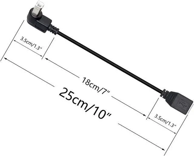 Alt view image 3 of 7 - USB 2.0 Type-B Printer Cable 2-Pack USB 2.0 B Female to Type-B Male (90 Degree UP + Down Right Angle) Printer Short Extension Cable for  Mobile HDD and More (UP-Down)