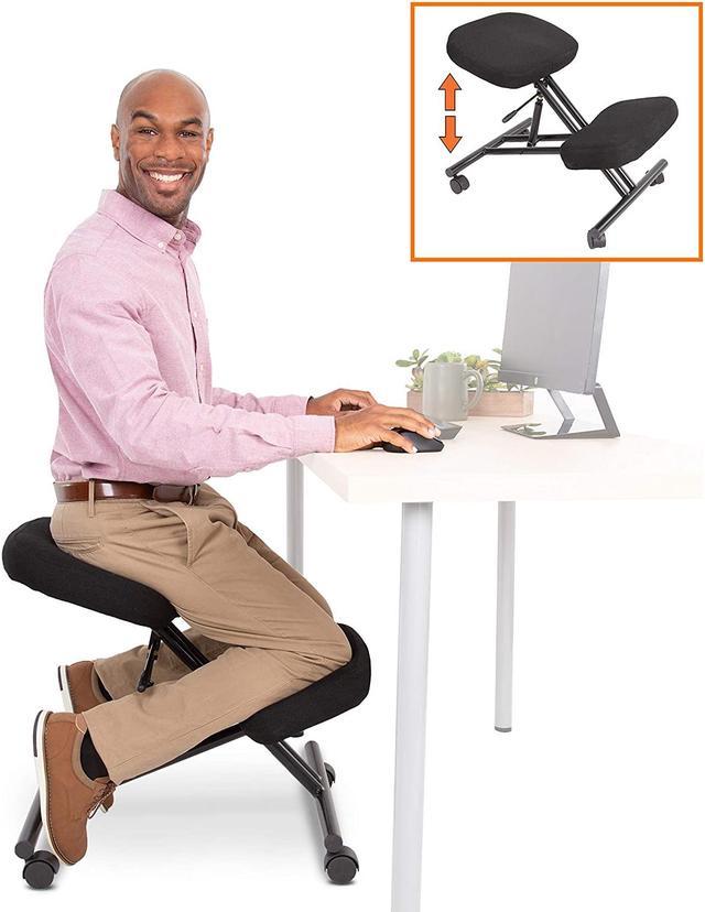 ProErgo Pneumatic Ergonomic Kneeling Chair | New & Improved! | Fully  Adjustable Mobile Office Seating | Improve Posture to Relieve Neck & Back  Pain 