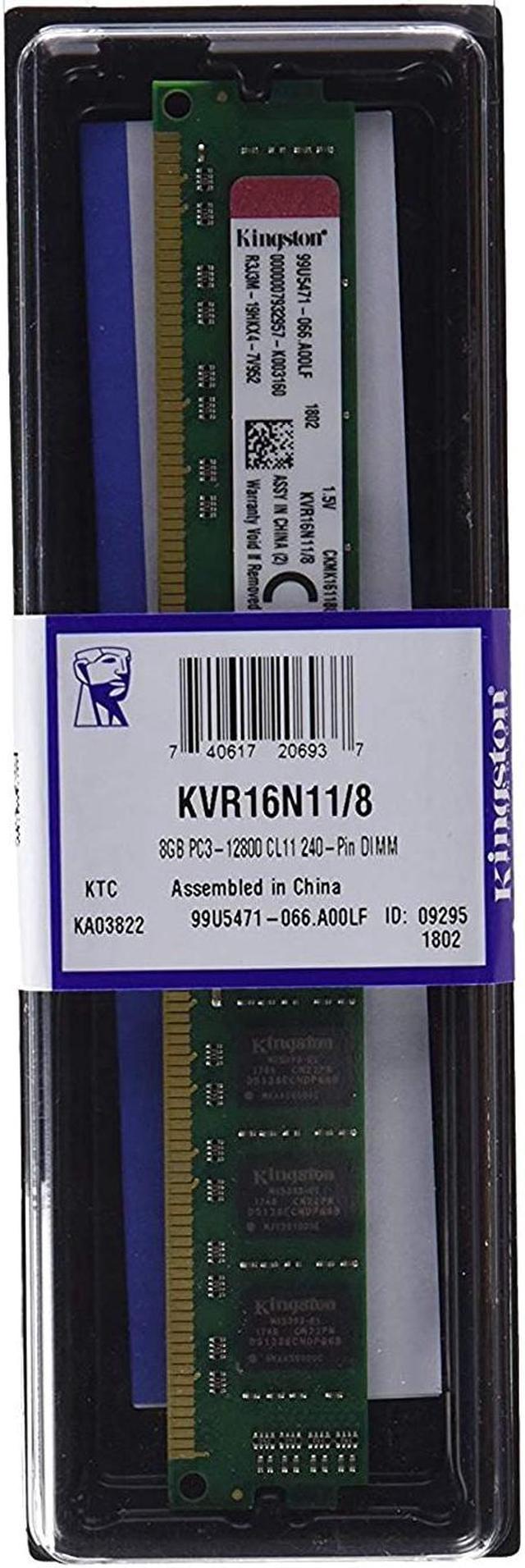 Kingston Value (KVR16N11/8) 8 GB DDR3 (PC3-12800) Non-ECC CL11 240 Pin Motherboard Memory Desktop Memory Newegg.com