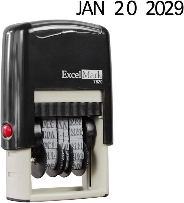 Expiration Date - ExcelMark Self-Inking Rubber Date Stamp - Compact Size -  Black Ink