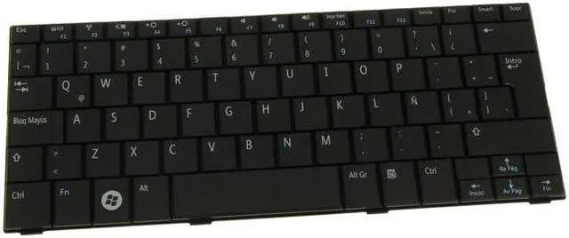 Alt view image 3 of 6 - New Spanish Dell OEM Inspiron Mini 10 1010 Laptop Keyboard R952N