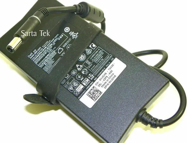 Alt view image 3 of 7 - Dell 130W Pa-4E Ac Adapter Wrhkw Vjch5 Ju012 63P9N Hg5D1-Large Tip 7.4 Mm
