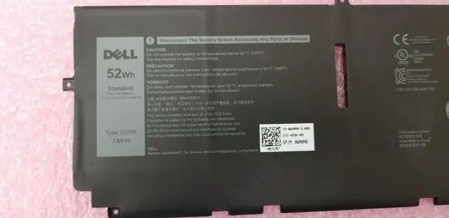 Alt view image 2 of 6 - New Dell Original XPS 9300 9310 Laptop 4-Cell 52Wh OEM Battery 722KK