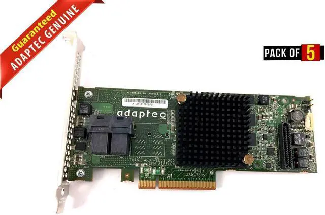 Alt view image 2 of 9 - Adaptec ASR-7805 1Gb PCI-Express 3.0 x8 Low-Profile Ready SAS/SATA 6.0Gbps Raid Controller Card