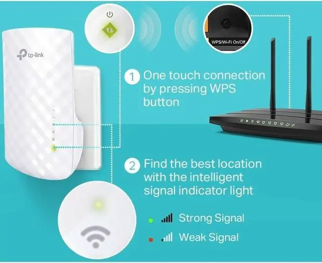 Alt view image 5 of 6 - TP-Link RE220 IEEE 802.11ac 750 Mbit/s Wireless Range Extender