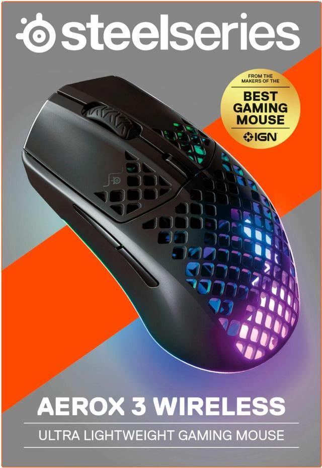Alt view image 13 of 19 - Steel Series Aerox 3 Wireless 18000dpi RGB Gaming Mouse