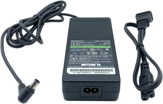 Alt view image 4 of 5 - Sony VGP-AC19V45 AC Adapter for Sony VAIO SVJ20217CXW SVJ202A11L W/Cord Genuine