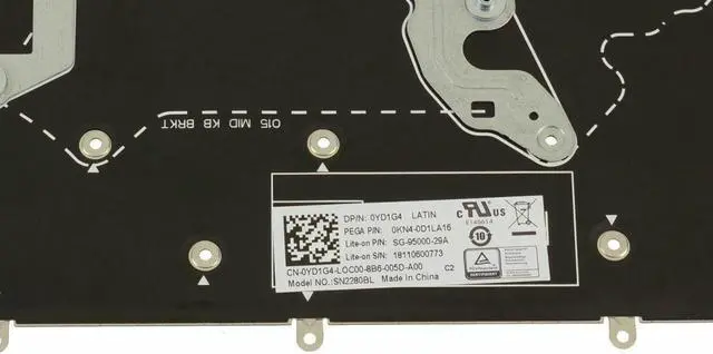 Alt view image 6 of 9 - SPANISH OEM Alienware m17 Backlit Laptop Keyboard Laptop Keyboard NY1M9