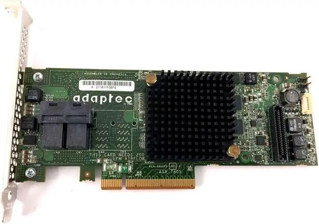 Alt view image 3 of 9 - Adaptec ASR-7805 1Gb PCI-Express 3.0 x8 Low-Profile Ready SAS/SATA 6.0Gbps Raid Controller Card