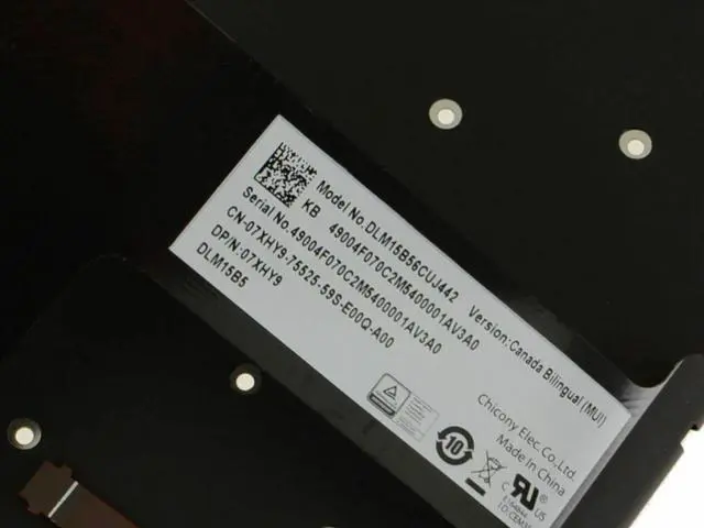 Alt view image 6 of 6 - New French English Dell OEM Chromebook 13 7310 Laptop Keyboard 7XHY9