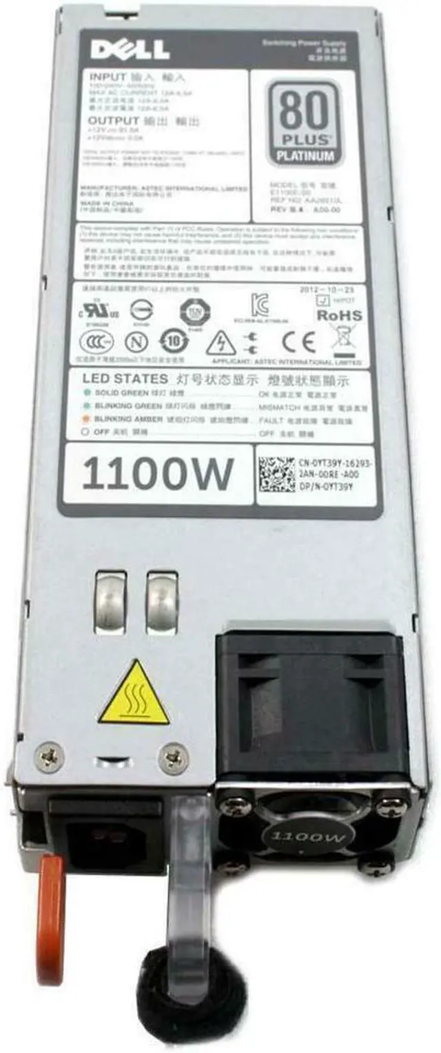 Alt view image 3 of 5 - 1100W DELL POWER Supply T320 T420 T620 R520 R620 R820 0YT39Y GYH9V 0NTCWP 0GDPF3