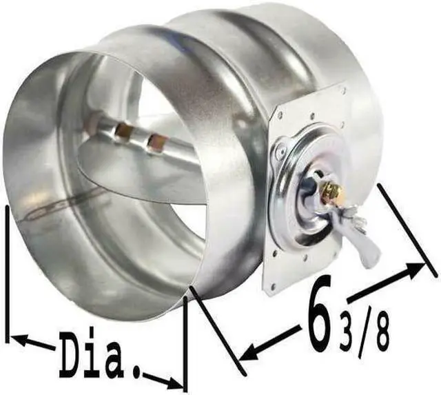 Alt view image 2 of 5 - DAYTON 2TFX9 Balancing Damper,Round, 10 In,Diameter